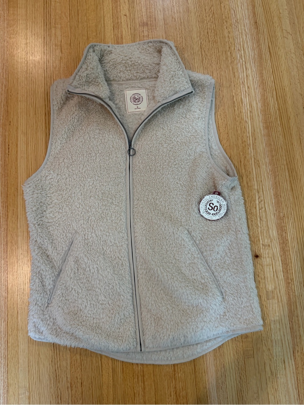 SO Sherpa Fleece Vest - Light Cream